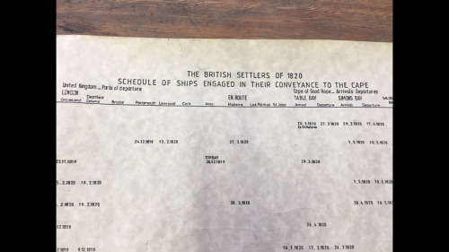 The British Settlers of 1820 - Schedule of Ships Engaged in their Conveyance to the Cape