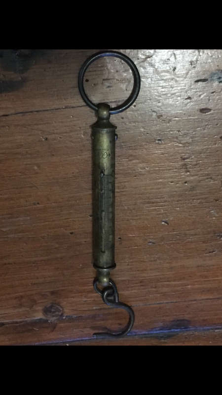 Small Vintage Salter Brass Scale - Kg