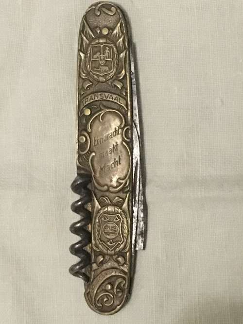 Paul Kruger & Christiaan de Wet Eendracht Maakt Macht Pocket Knife (Solingen Germany)
