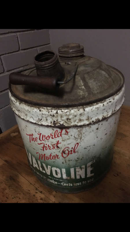 Beautiful Old Vavoline Motor Oil Tin - Height 30cm