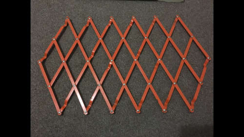 Vintage Folding Trivet Hot plate stand - Orange