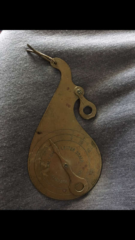 Vintage Family Letter Scale - Brass