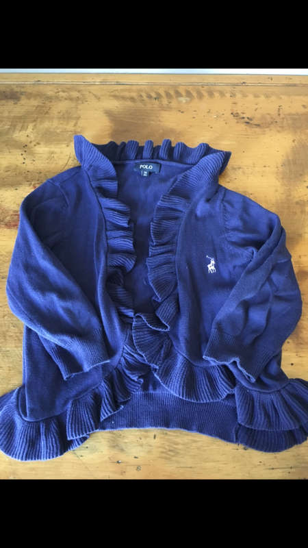 Girls Navy Polo Jersey - Size 7-8 Years