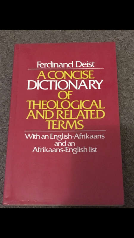 Ferdinand Deist - A Concise Dictionary of Theological and Related Terms