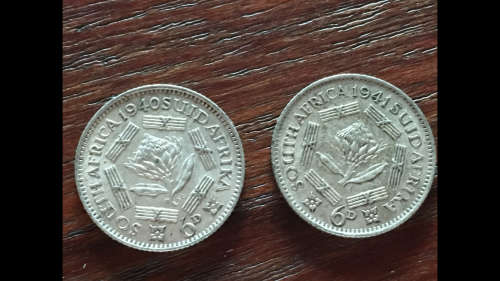2 x 6d Sixpence - 1940 and 1941
