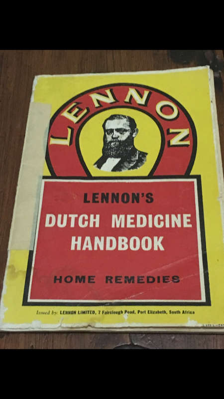 Lennon's Dutch Medicine Handbook - Home Remedies - Hollandse Medisyne Handboek