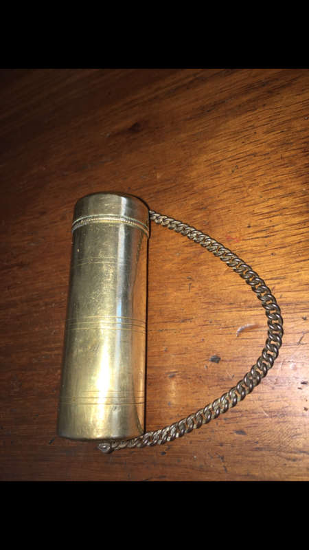 Boereoorlog  Brass Tonteldoos / Boer War Brass Tinder box - No striker