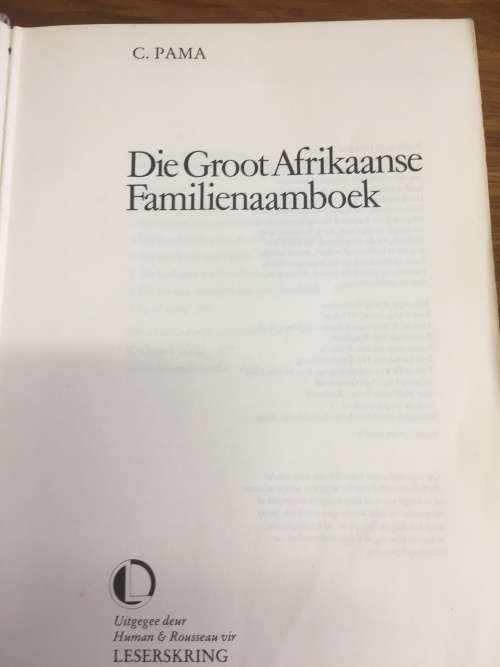 Die Groot Afrikaanse Familienaamboek