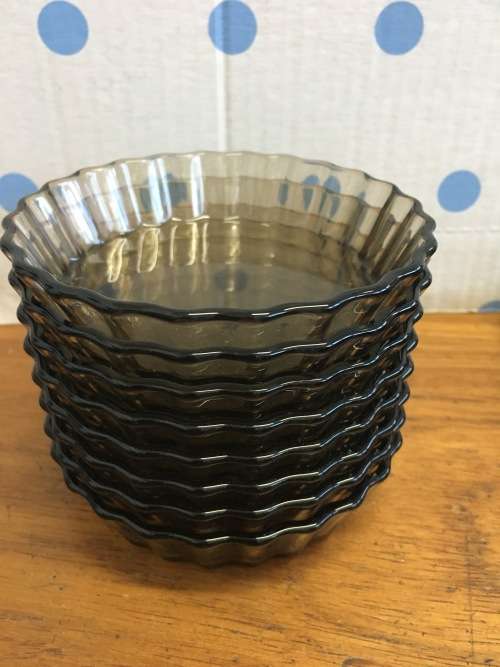 8 x Small Arcopal Flan Dishes