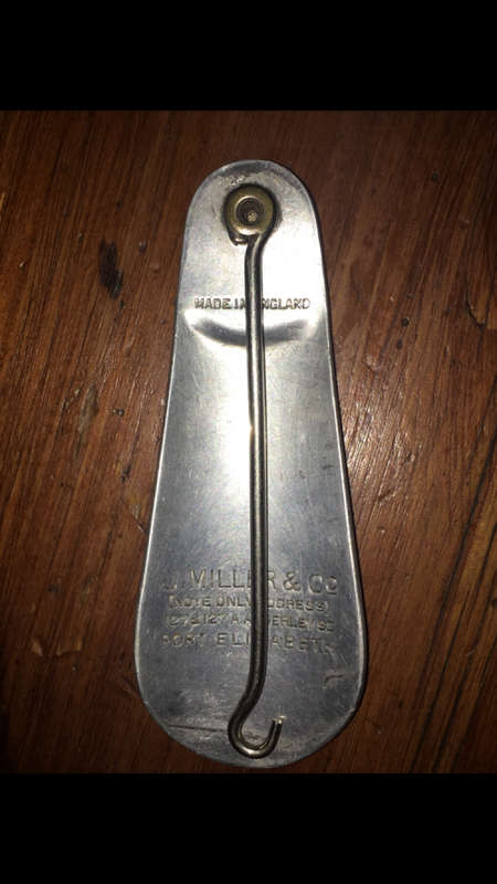 Vintage Shoe Horn with Button Hook - J. Miller & Co - Port Elizabeth