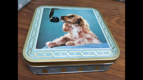Vintage Edward Sharp - Dog - Tin 13.5cm x 13.5cm