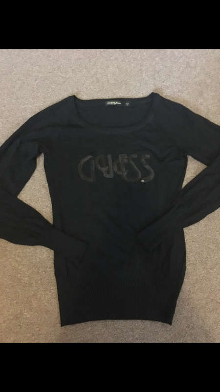 Ladies Black Guess Lightweight Knitwear - Size S