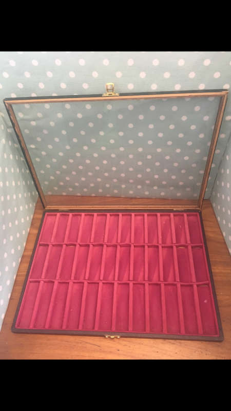 Knife Display / Storage Unit / Box - Wood and Glass - Holds 36 Knives - For the Knife Collector