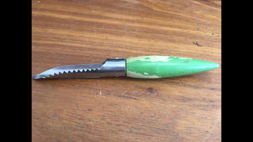 Vintage Androck Peeler with Wooden Handle - Made in USA