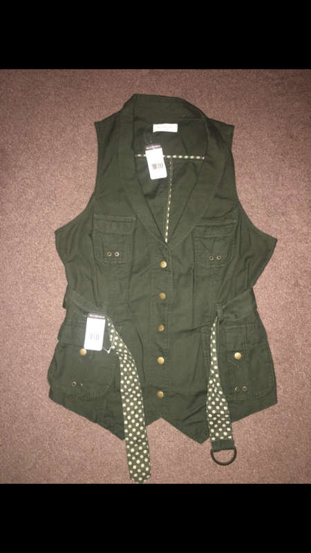Woolworths Khaki Waistcoat Size 16 - New with Tag
