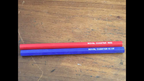 2 x Vintage Royal Charter Pencils - Red & Blue