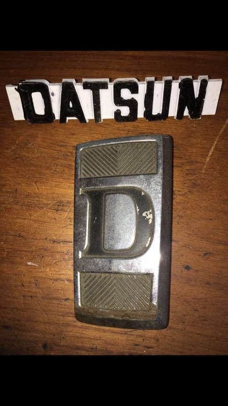 2 x Vintage Datsun Badges - See pictures