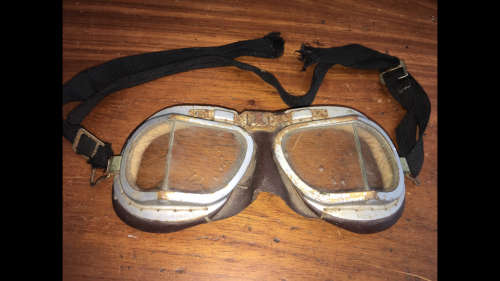 Vintage Motorcycle Goggles / Glasses - Made in England - See pictures