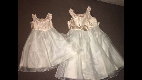2 x Beautiful Flower Girl / Formal Dresses -Woolworths -  Ages 4 Years & 10 Years