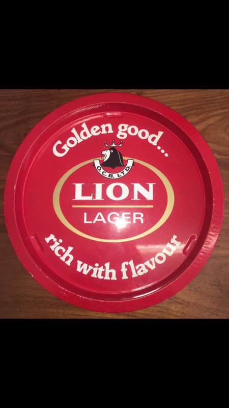 Vintage Lion Lager Tin Tray