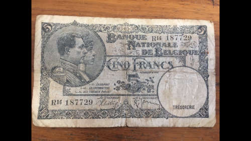 Vyf Frank - Belgie - Banque Nationale De Belgique - Cino Francs