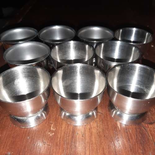 10 x Stainless Steel Egg Cups