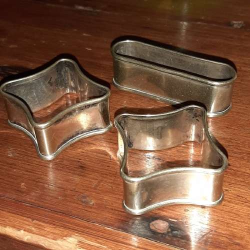 3 x EPNS Serviette rings - See pictures