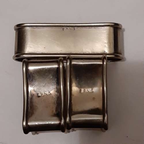 3 x EPNS Serviette rings - See pictures