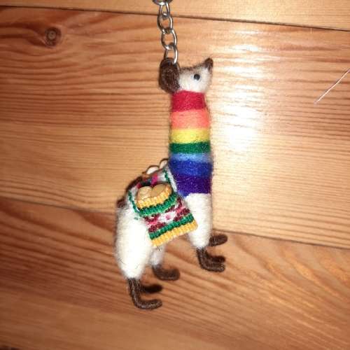 Beautiful Handmade Llama Keyring - See pictures