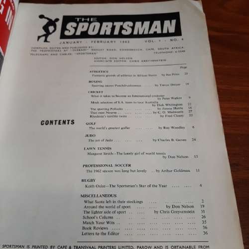 The SA Sportsman Magazine - Feb 1963 - Featuring Arnold Palmer - World's Greatest Golfer