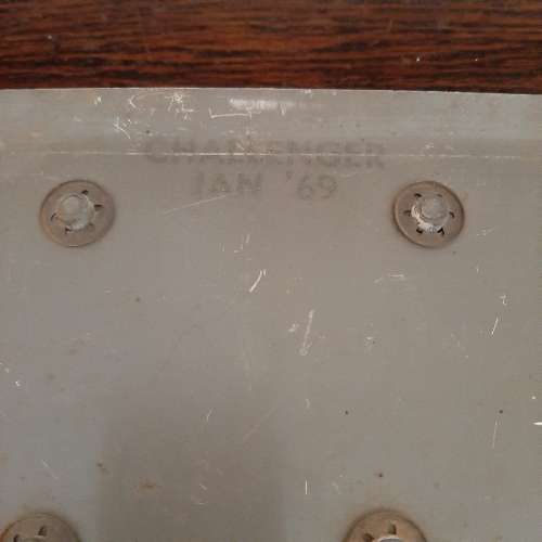 Vintage Black and White Number Plate
