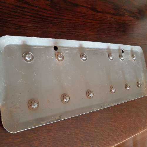 Vintage Black and White Number Plate