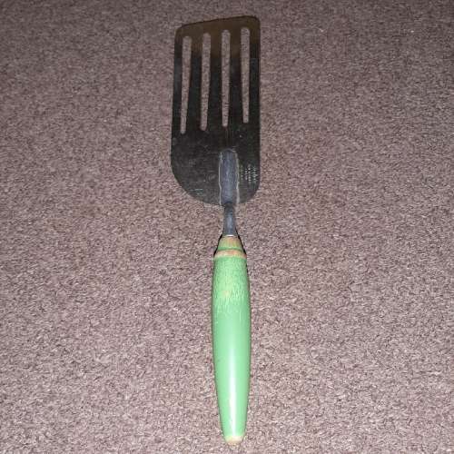 Vintage Skyline Kitchen Utensil with Wooden Handle
