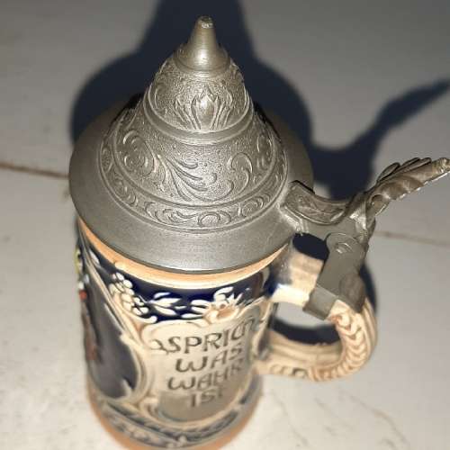 German Small Beer Stein / Beer Mug - Sprich was wahr 1st - Frink was klar 1st