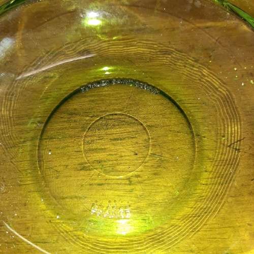 Duralex Green Glass Ashtray - Made in France