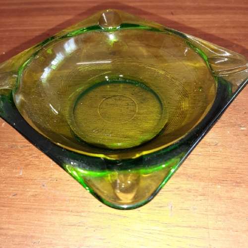 Duralex Green Glass Ashtray - Made in France