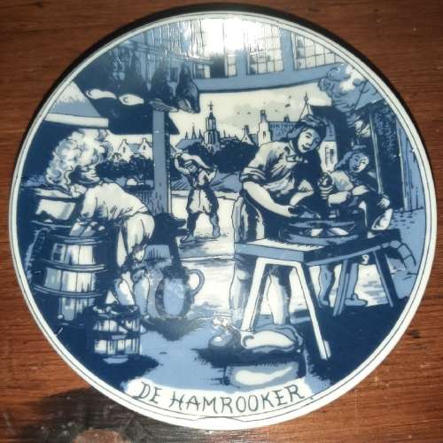 Small Oude Molen Fabriek Delft Plate - Holland - De Hamrooker - Diatemer 10cm
