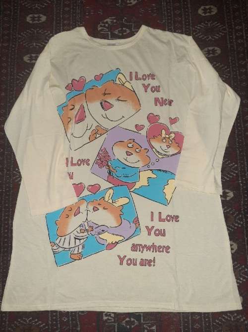 Long Sleeve Sleep Shirt / Nighty - Sleepwear - Size L