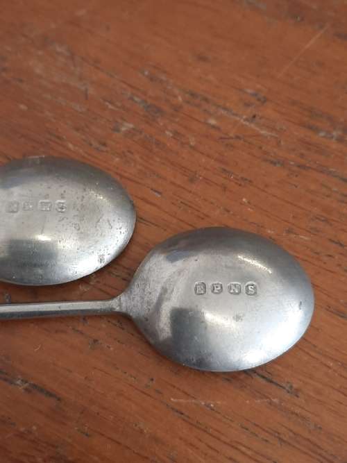 2 x EPNS Coffee Bean spoons