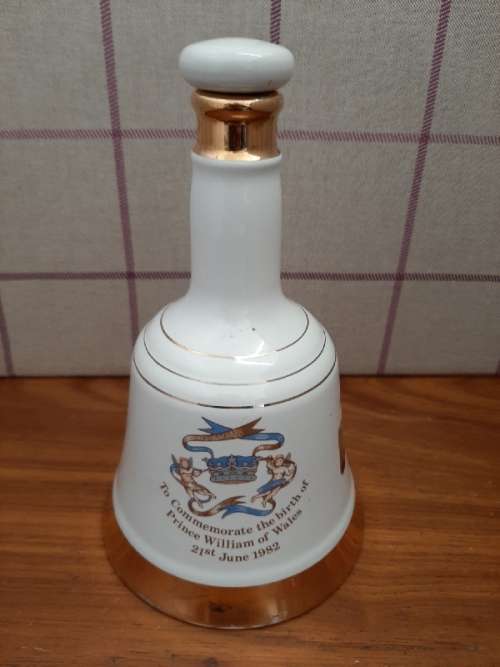 Wade Bell's Whisky Decanter - Empty - To Commemorate the birth of Prince William of Wales - 1982