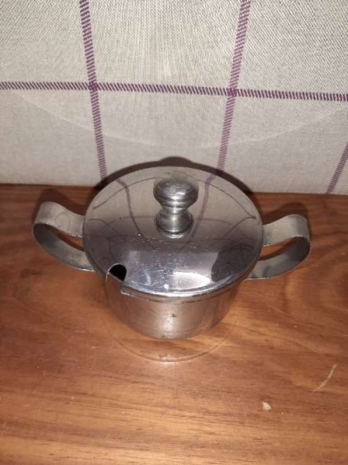 Small Stainless Steel Sugar bowl with lid