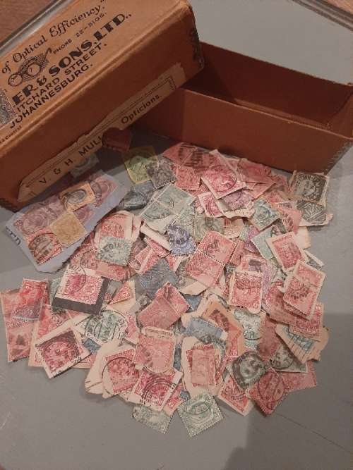 235 x Cape of Good Hope stamps in old box