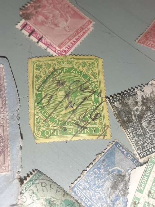 235 x Cape of Good Hope stamps in old box