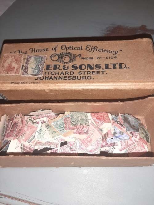 235 x Cape of Good Hope stamps in old box