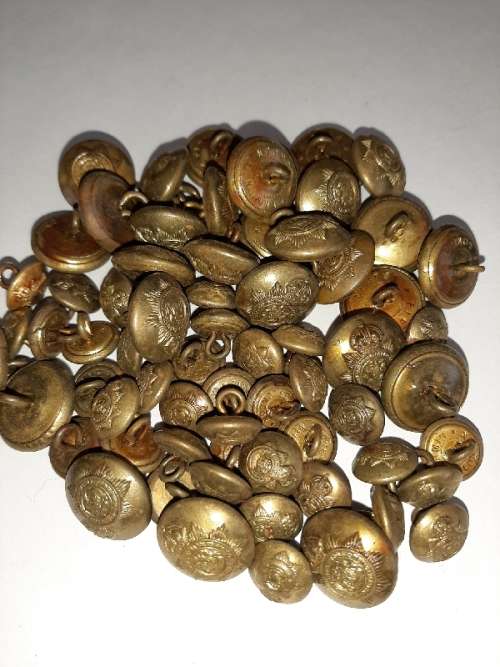 67 x South African Police - Suid-Afrikaanse Polisie Brass Buttons
