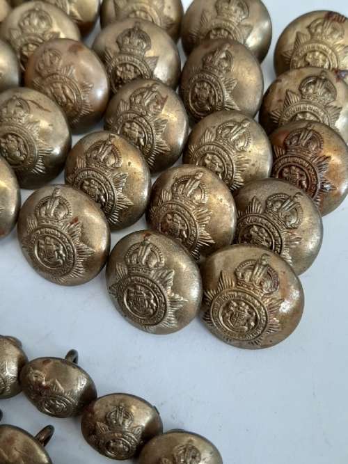 67 x South African Police - Suid-Afrikaanse Polisie Brass Buttons