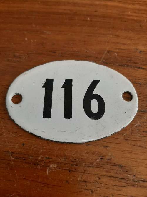 Vintage Enamel Number 116