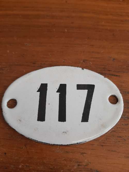Vintage Enamel Number 117