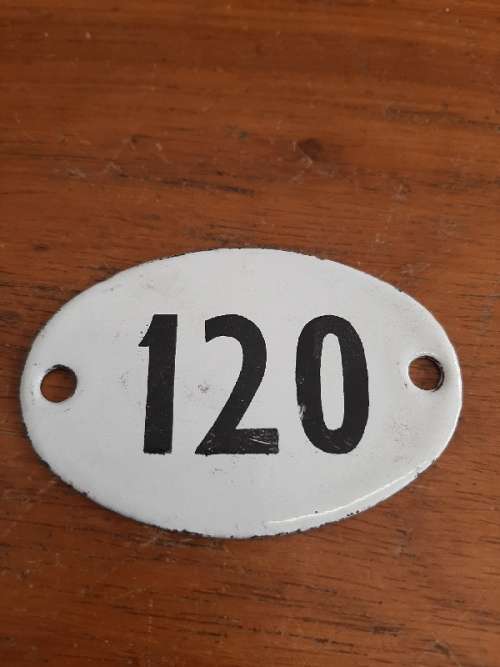 Vintage Enamel Number 120