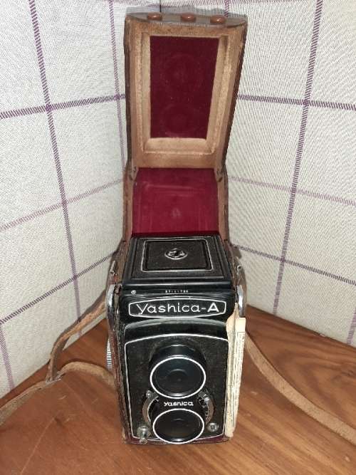 Vintage Yashica-A Camera in Leather Case